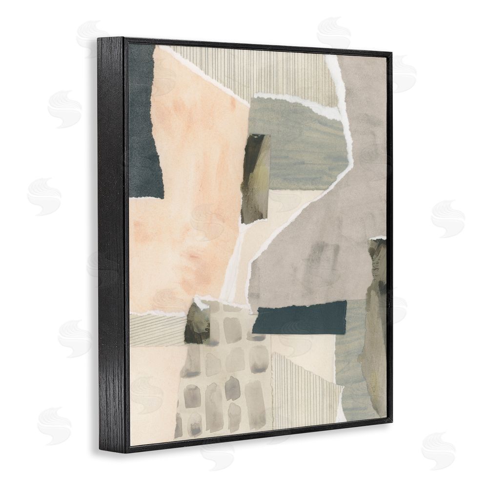 June Erica Vess Neutral Patterns Abstract Black Framed Giclee Wall Art Print