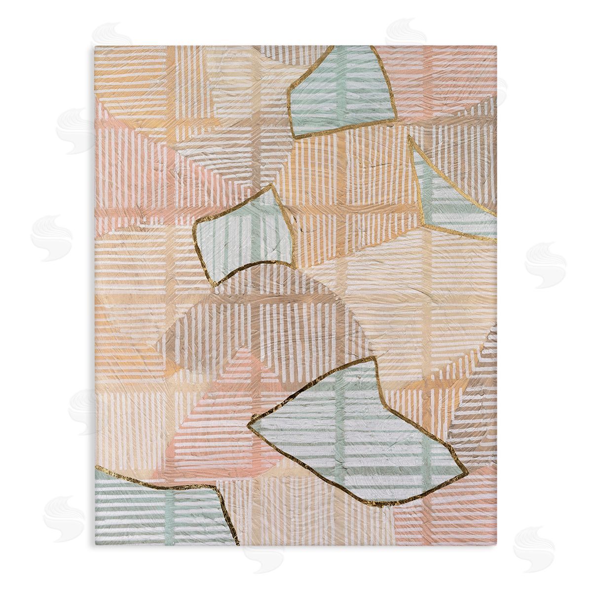 Vanna Lam Stripe Patterned Abstraction Stretched Canvas Wall Art Print