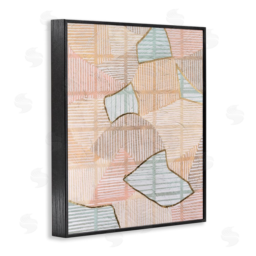 Vanna Lam Stripe Patterned Abstraction Black Framed Giclee Wall Art Print