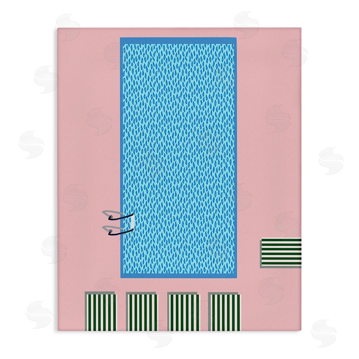 Regina Moore Abstract Summer Pool Stretched Canvas Wall Art Print