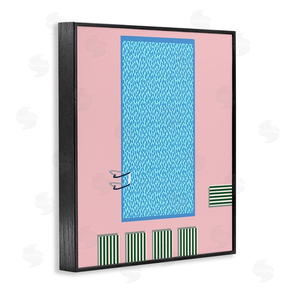 Regina Moore Abstract Summer Pool Black Framed Giclee Wall Art Print