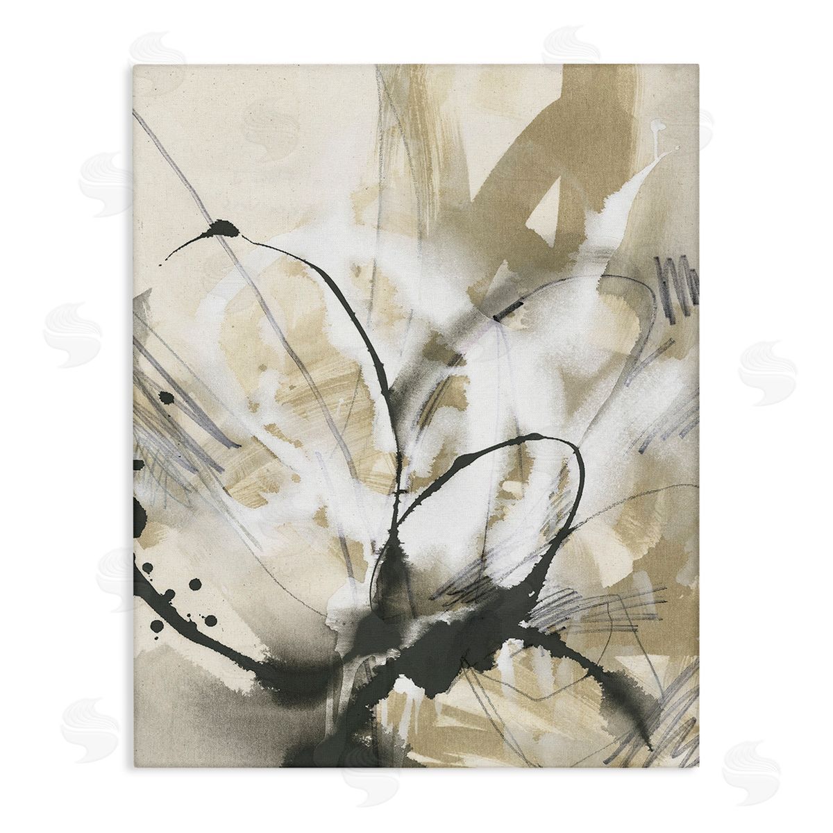 June Erica Vess Circular Complex Abstract Stretched Canvas Wall Art Print