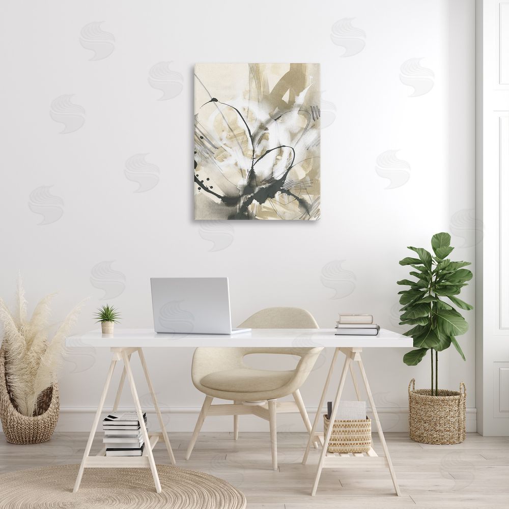 June Erica Vess Circular Complex Abstract Canvas Wall Art Print in Room
