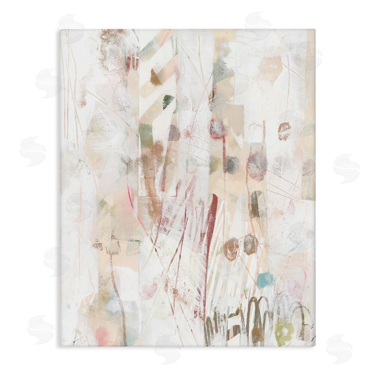 June Erica Vess Soft Neutral Pattern Stretched Canvas Wall Art Print