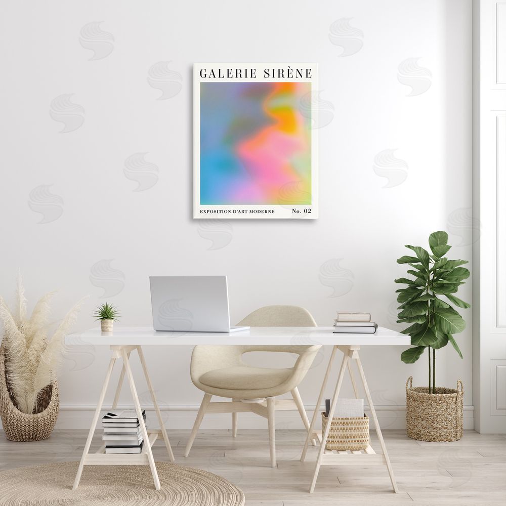 Victoria Barnes Swirled Patterned Hues Canvas Wall Art Print in Room