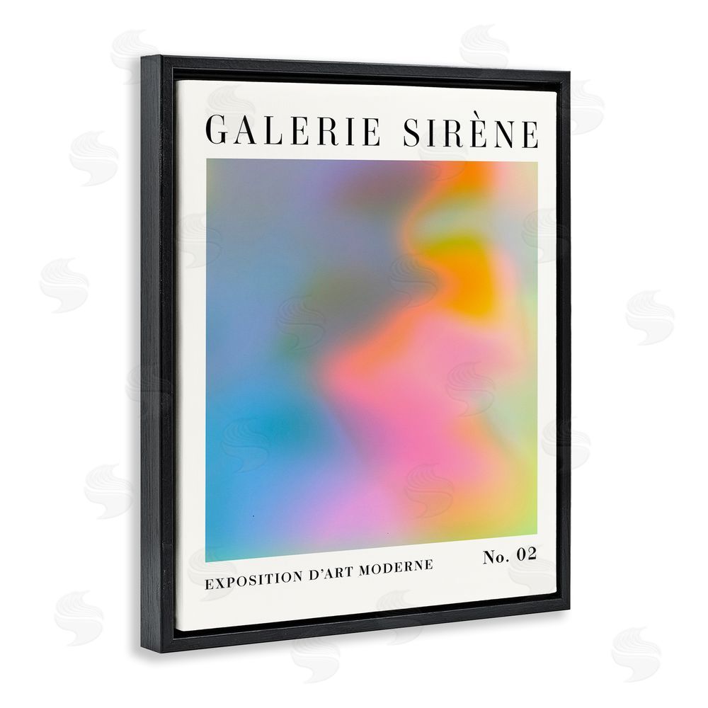 Victoria Barnes Swirled Patterned Hues Black Floating Frame Canvas Wall Art Print