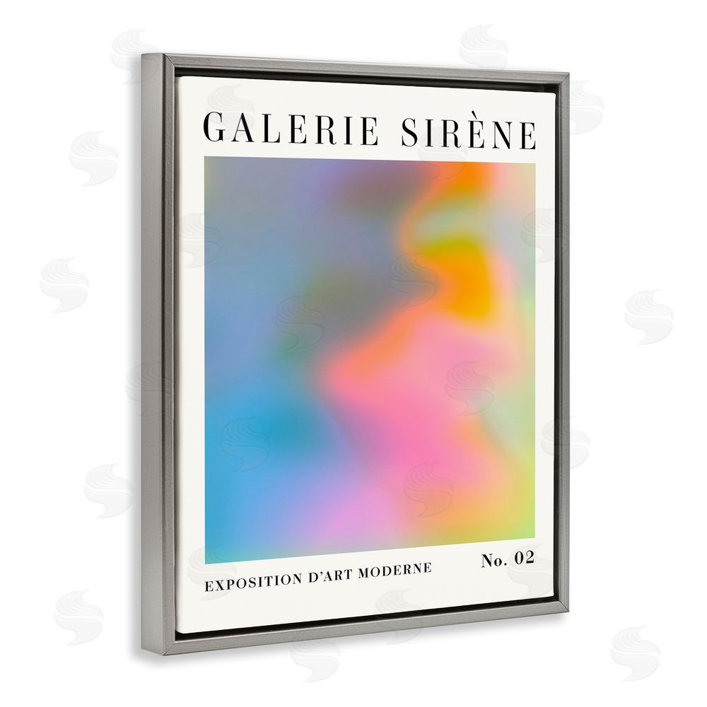 Victoria Barnes Swirled Patterned Hues Grey Floating Frame Canvas Wall Art Print