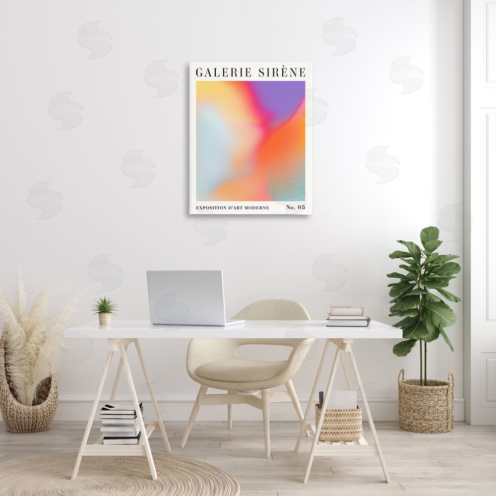 Victoria Barnes Vivid Light Flare Pattern Canvas Wall Art Print in Room