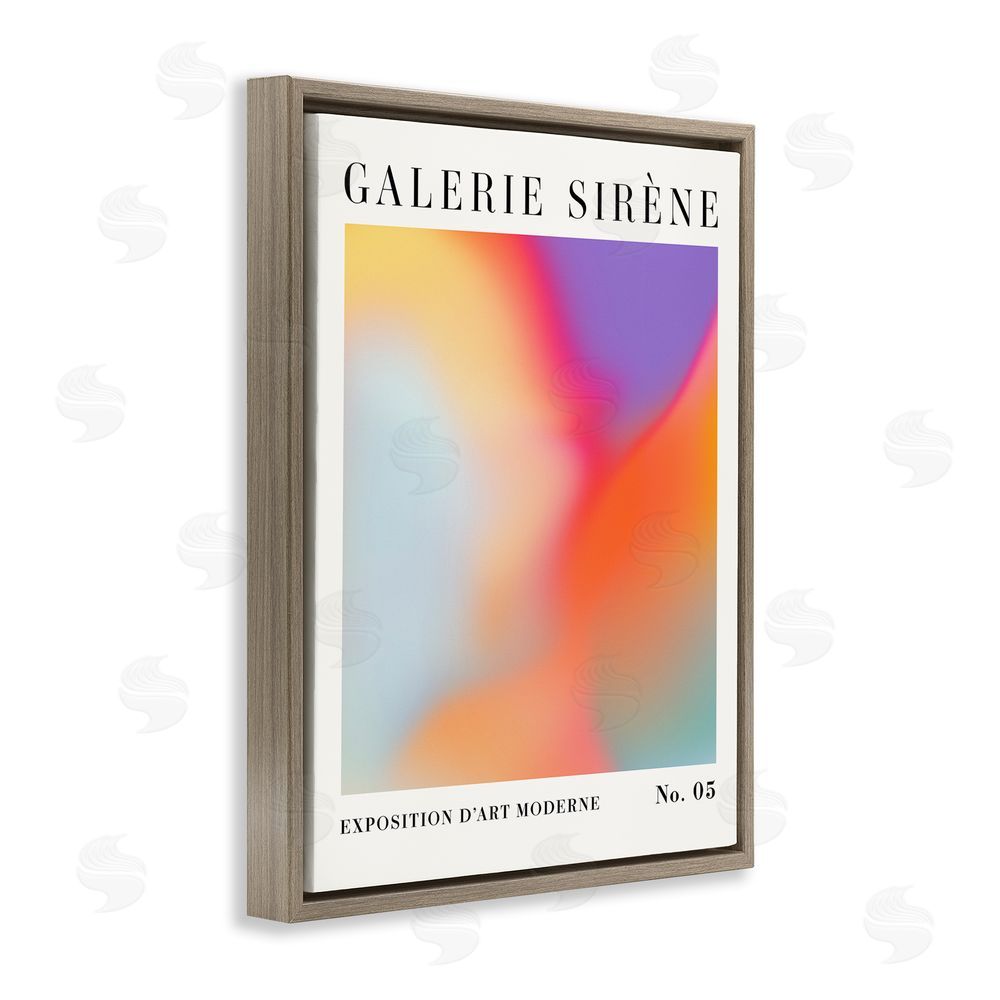 Victoria Barnes Vivid Light Flare Pattern Brown Floating Frame Canvas Wall Art Print