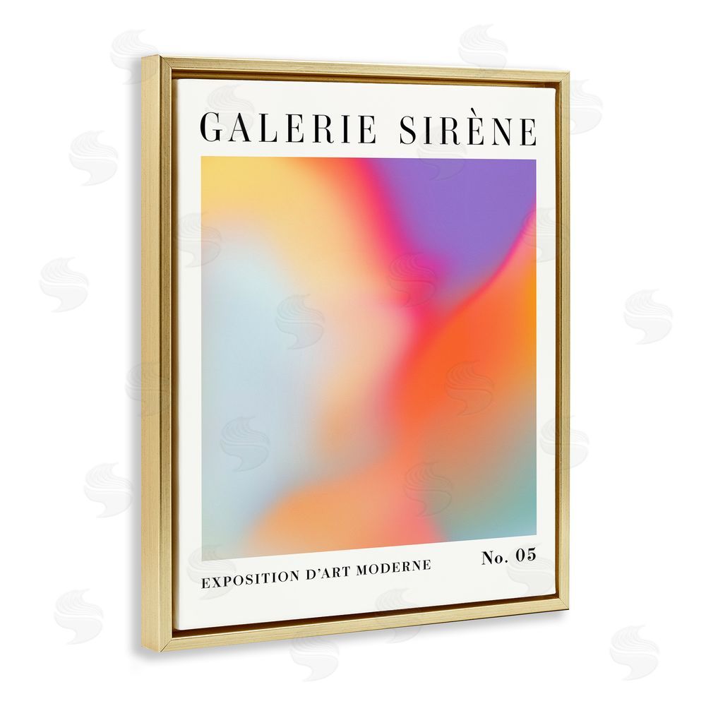 Victoria Barnes Vivid Light Flare Pattern Gold Floating Frame Canvas Wall Art Print