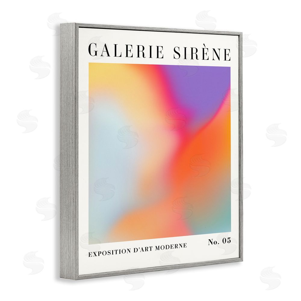 Victoria Barnes Vivid Light Flare Pattern Gray Framed Giclee Wall Art Print