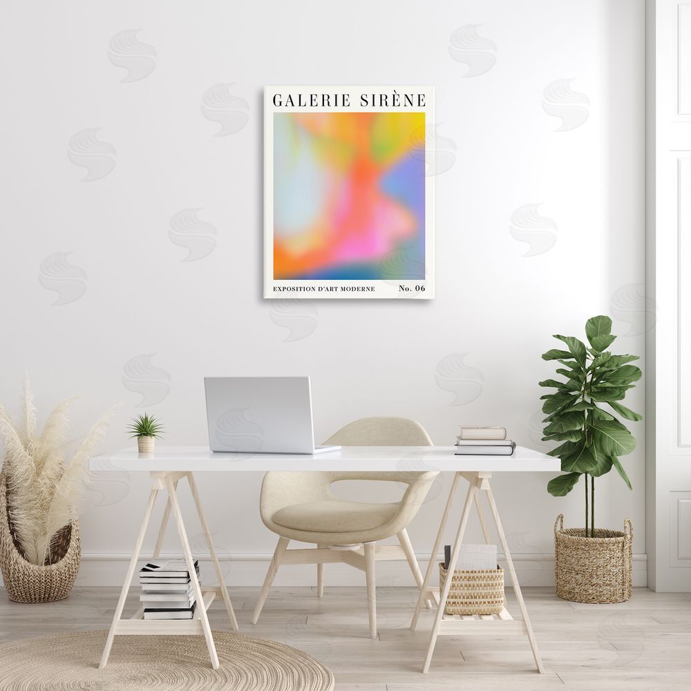 Victoria Barnes Abstract Aurora Pattern Canvas Wall Art Print in Room