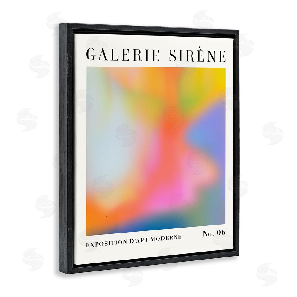 Victoria Barnes Abstract Aurora Pattern Black Floating Frame Canvas Wall Art Print