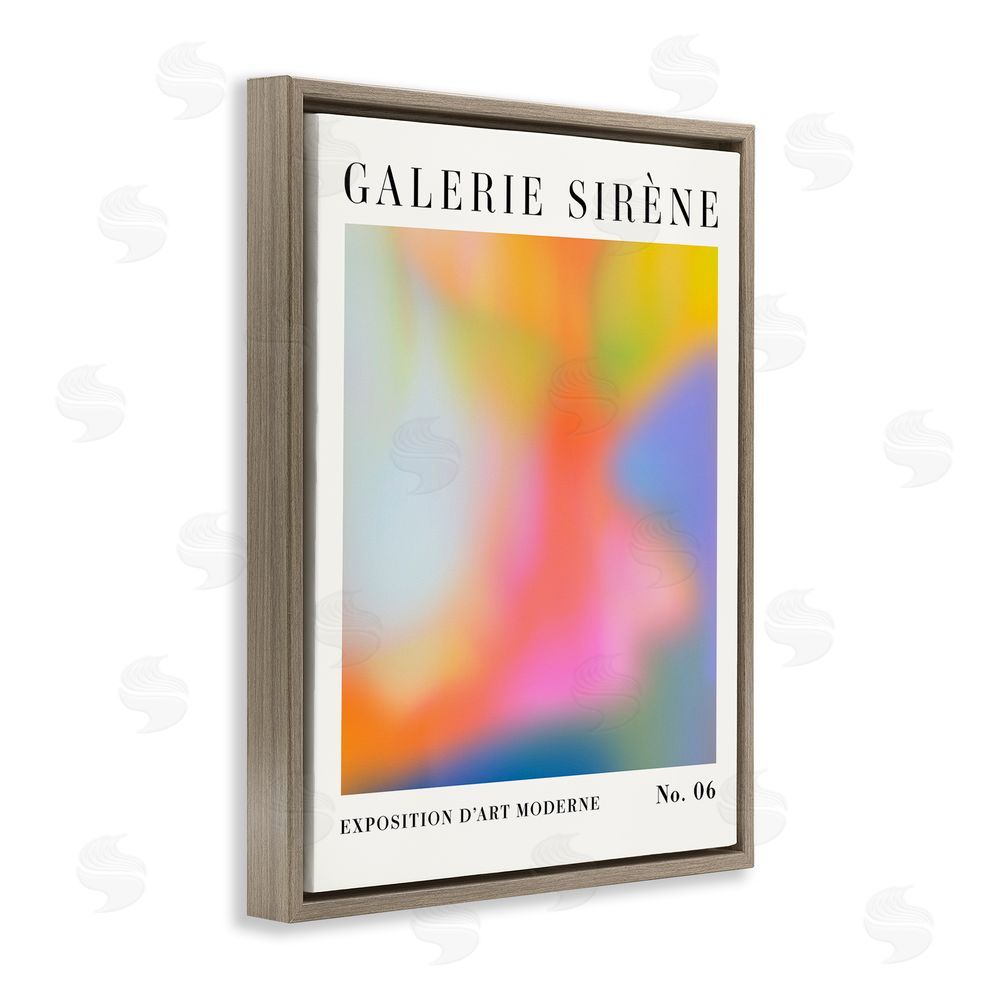 Victoria Barnes Abstract Aurora Pattern Brown Floating Frame Canvas Wall Art Print