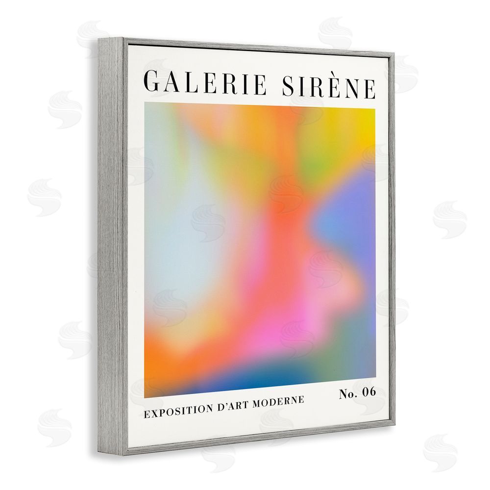 Victoria Barnes Abstract Aurora Pattern Gray Framed Giclee Wall Art Print