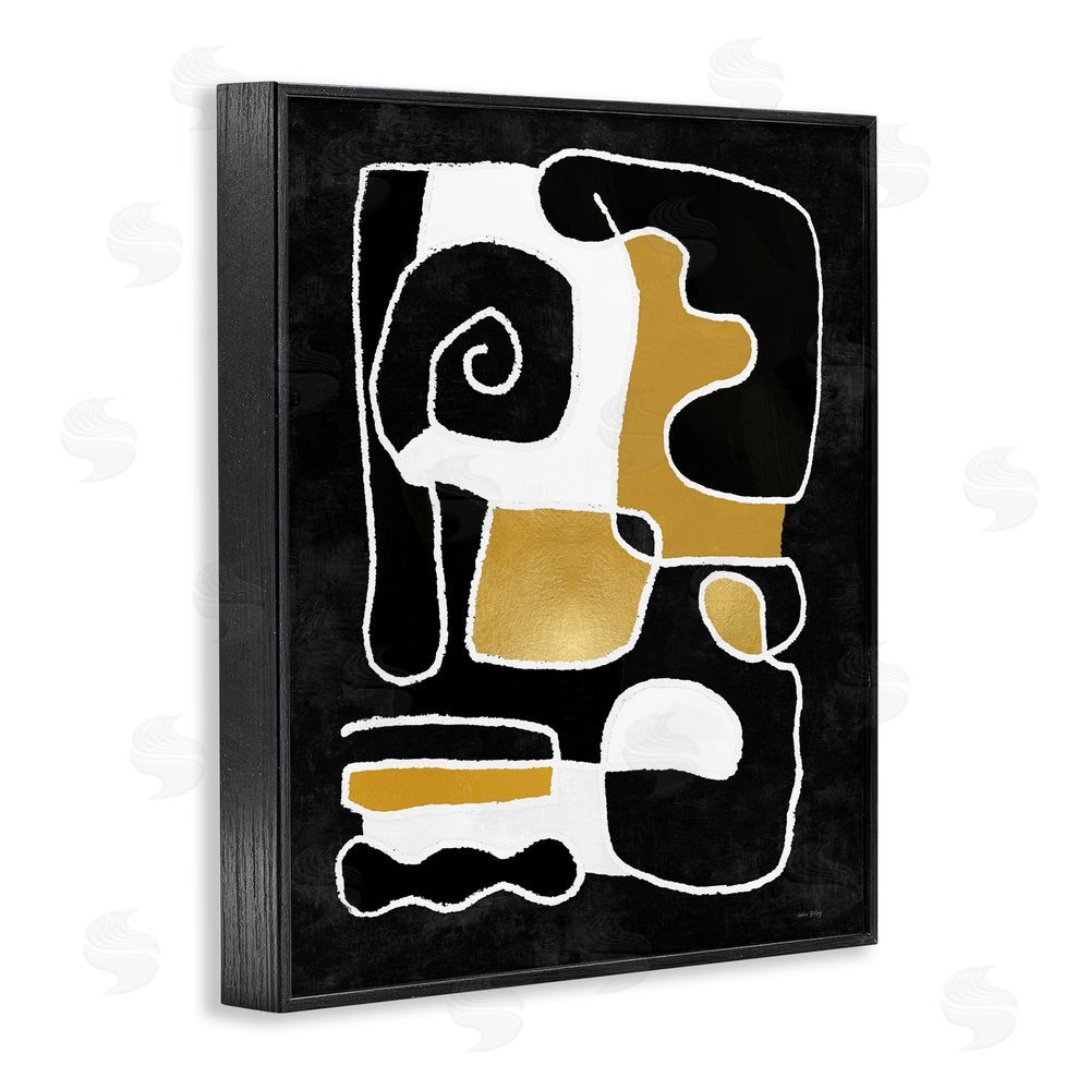 Amber Sterling Black & Glam Squiggles Black Framed Giclee Wall Art Print
