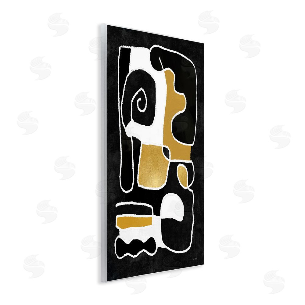 Amber Sterling Black & Glam Squiggles Wall Plaque Art Print