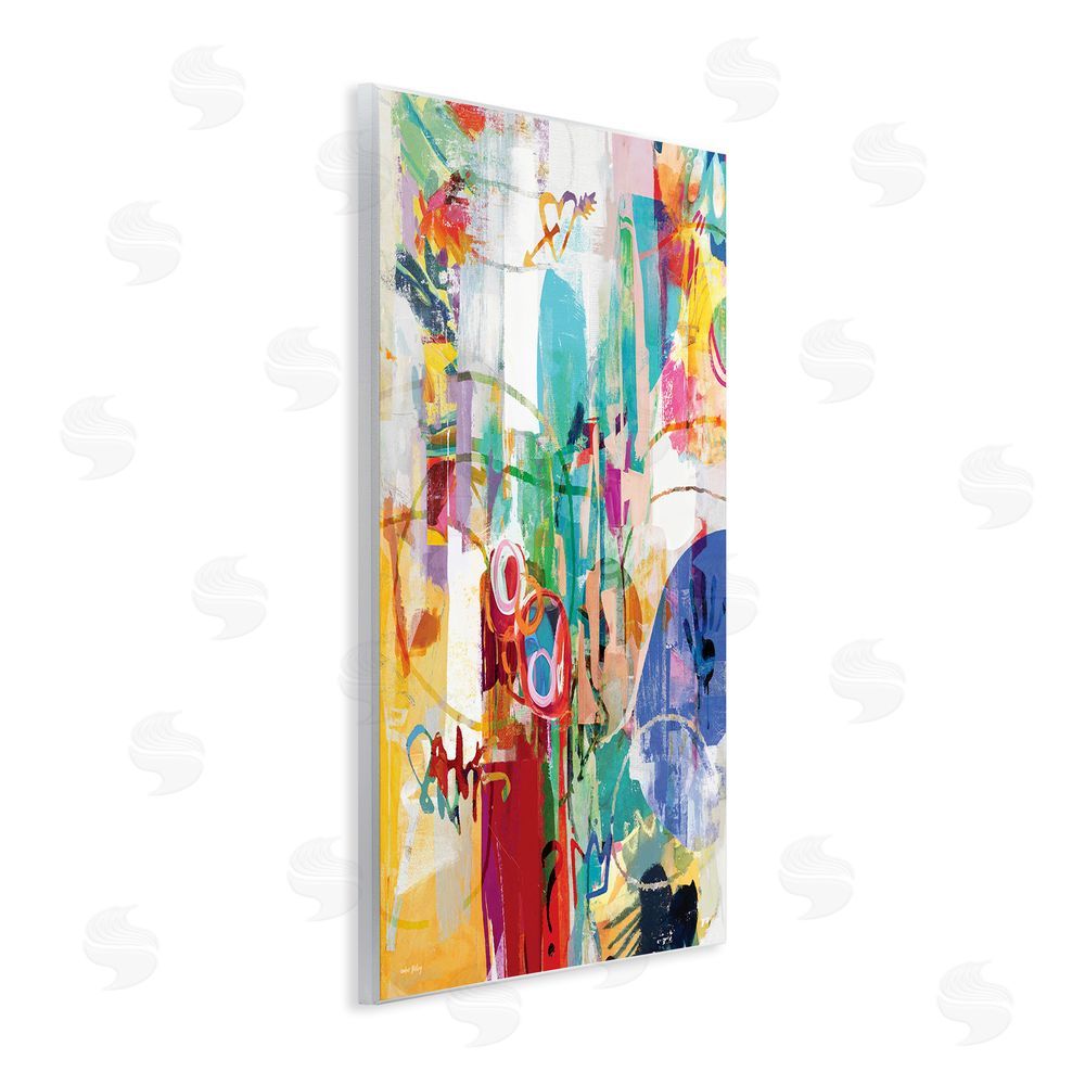 Amber Sterling Expressive Collage Abstraction Wall Plaque Art Print