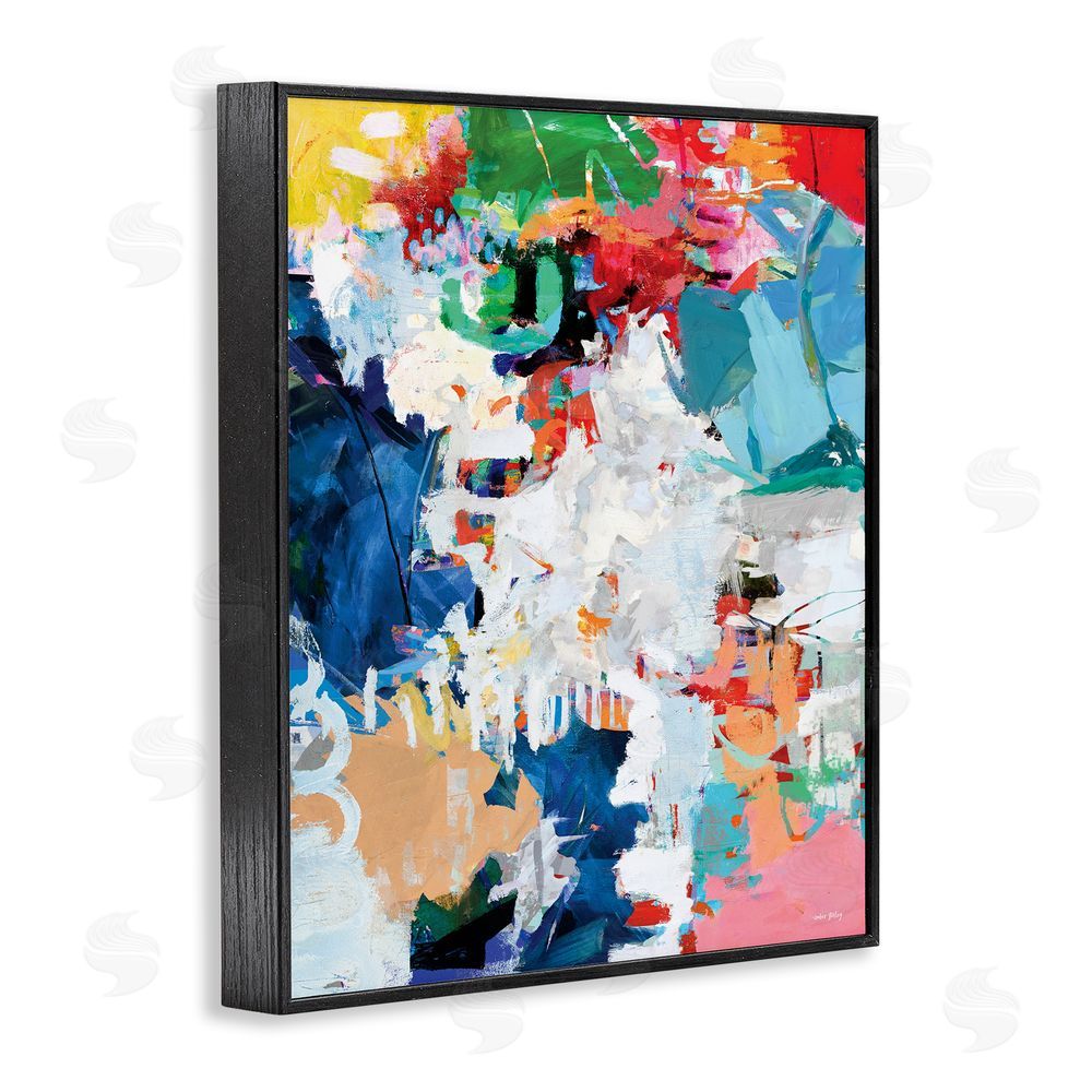 Amber Sterling Varied Expressive Collage Black Framed Giclee Wall Art Print