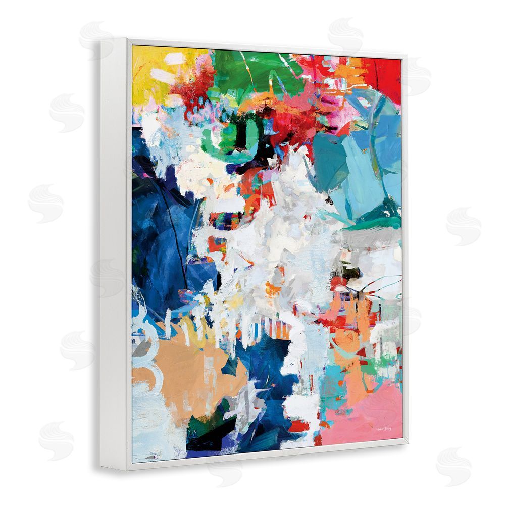 Amber Sterling Varied Expressive Collage White Framed Giclee Wall Art Print