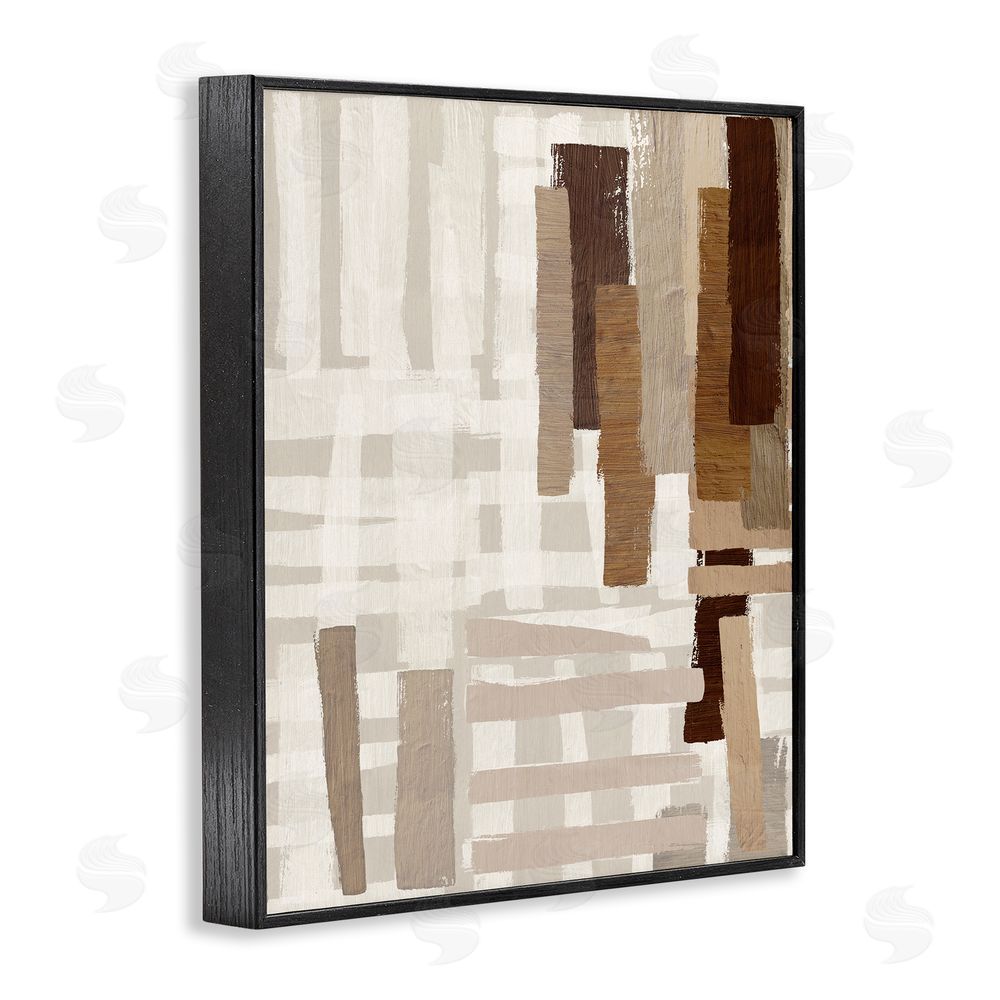 Amber Sterling Rustic Hatched Pattern Black Framed Giclee Wall Art Print