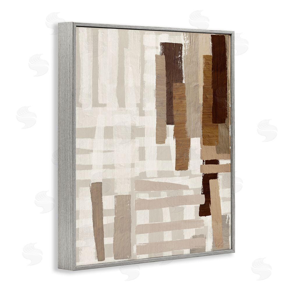 Amber Sterling Rustic Hatched Pattern Gray Framed Giclee Wall Art Print