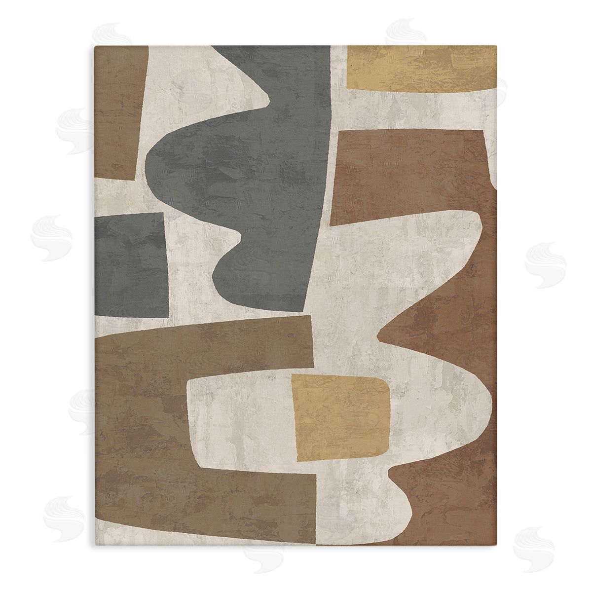Amber Sterling Modern Geometric Boho Stretched Canvas Wall Art Print