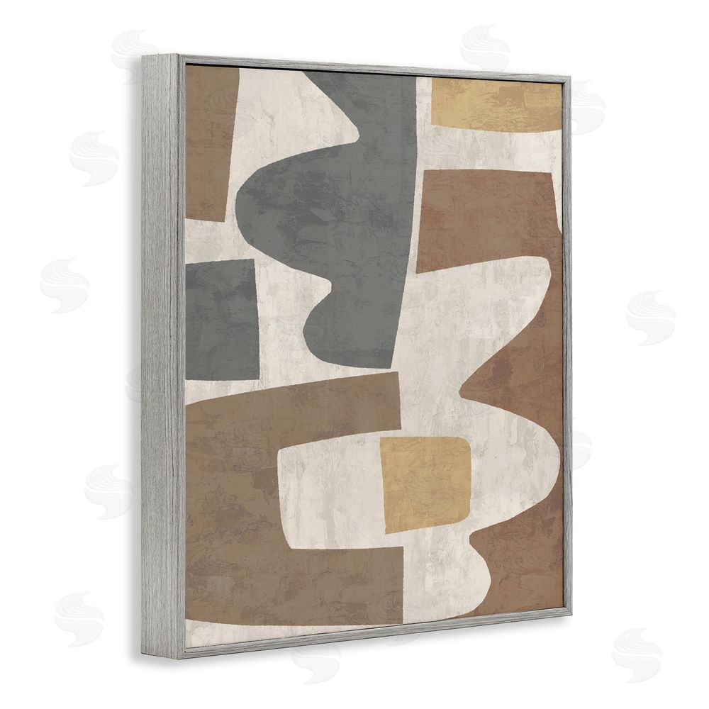 Amber Sterling Modern Geometric Boho Gray Framed Giclee Wall Art Print