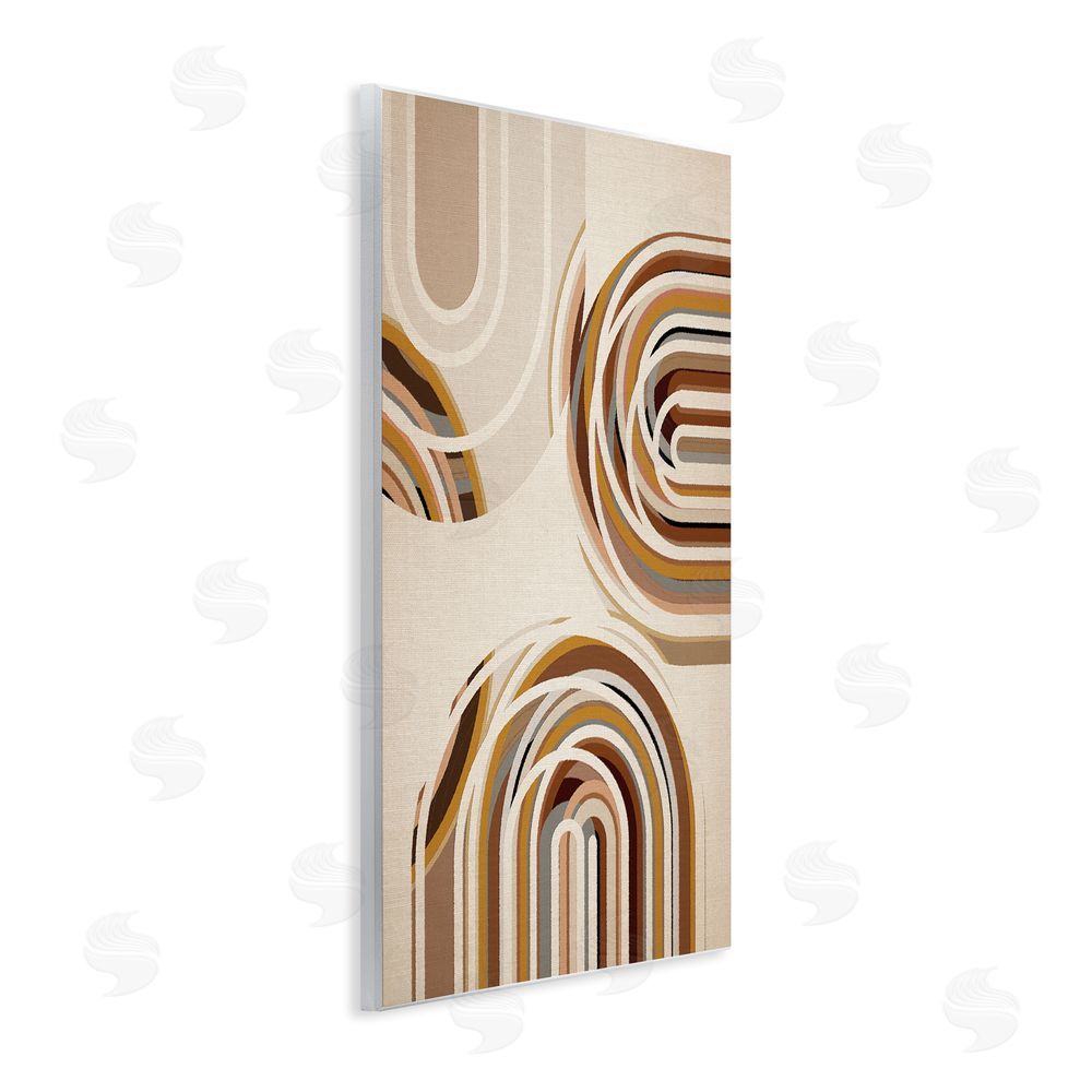 Amber Sterling Neutral Overlapping Arches Wall Plaque Art Print