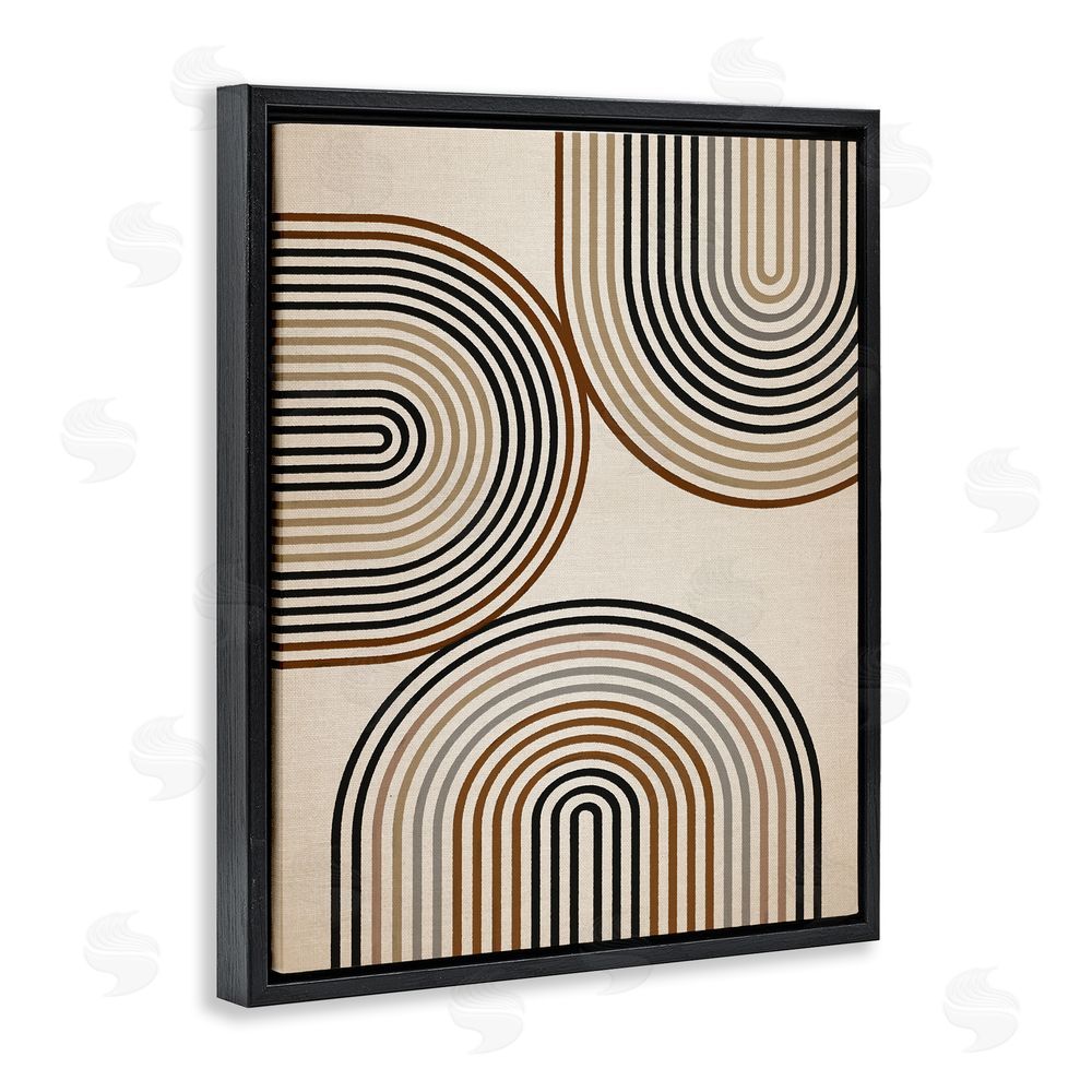 Amber Sterling Natural Boho Arches Black Floating Frame Canvas Wall Art Print