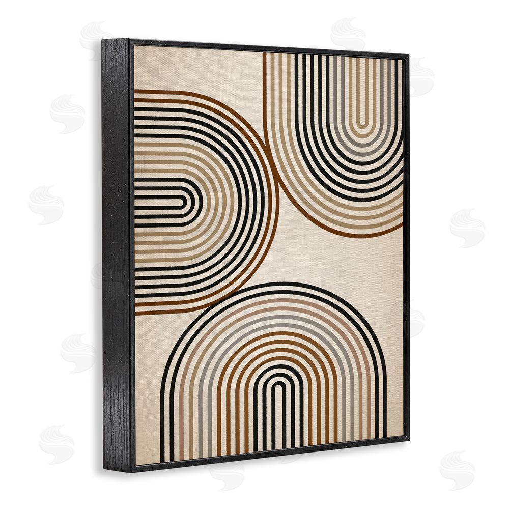 Amber Sterling Natural Boho Arches Black Framed Giclee Wall Art Print