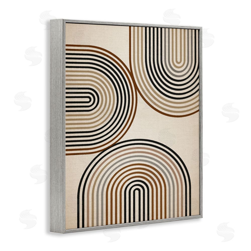 Amber Sterling Natural Boho Arches Gray Framed Giclee Wall Art Print