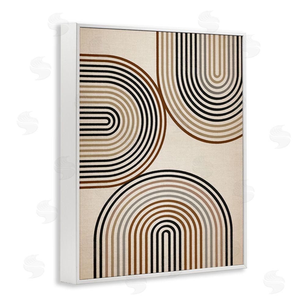 Amber Sterling Natural Boho Arches White Framed Giclee Wall Art Print