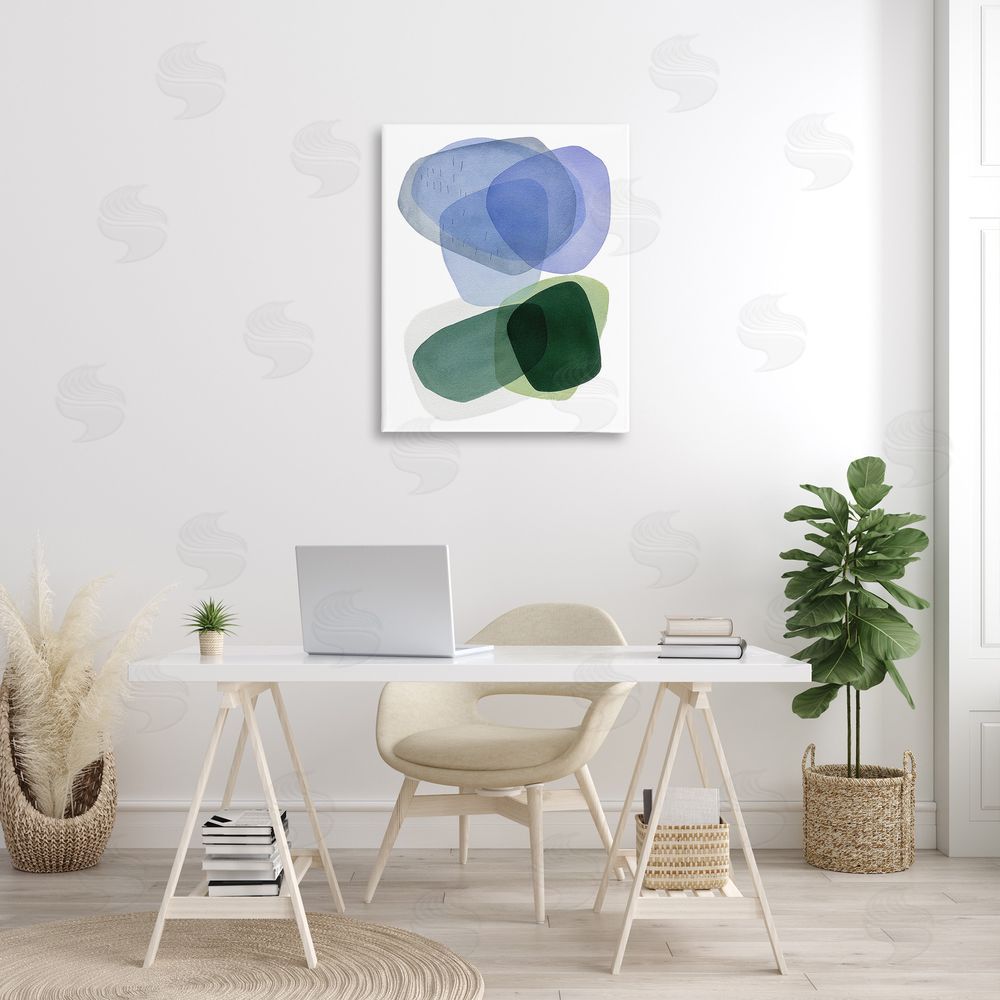 Simone Christen Minimalist Opaque Shapes Canvas Wall Art Print in Room
