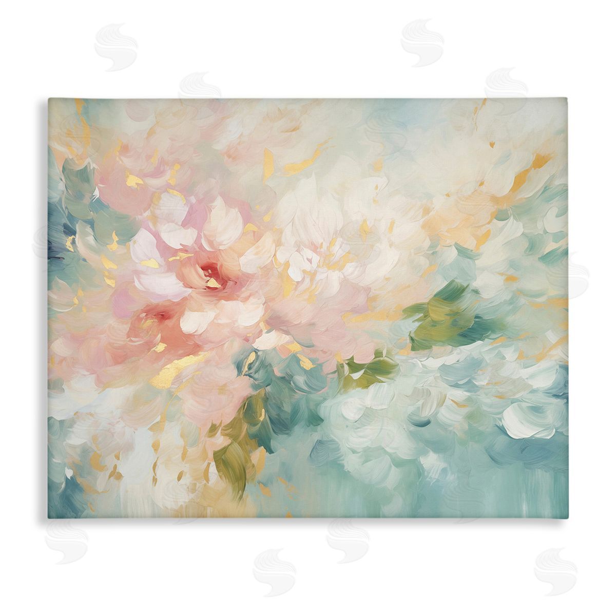 Gina Kelly Soft Flower Abstraction Stretched Canvas Wall Art Print