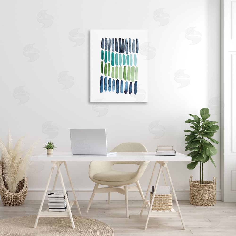 Lisa Nohren Nautical Minimalist Shapes Canvas Wall Art Print in Room