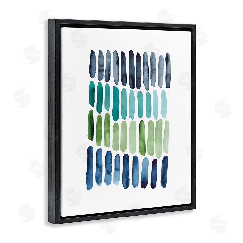 Lisa Nohren Nautical Minimalist Shapes Black Floating Frame Canvas Wall Art Print
