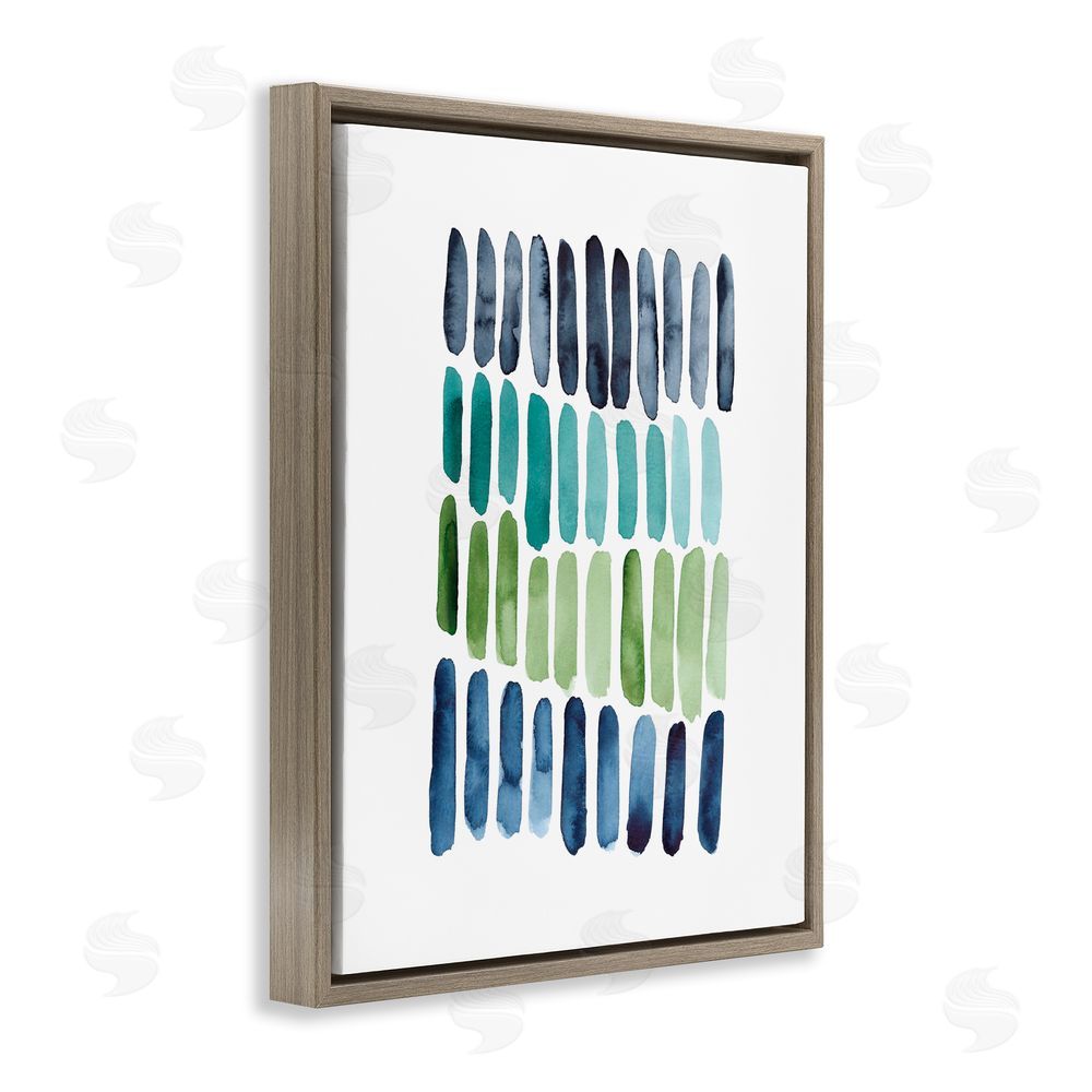 Lisa Nohren Nautical Minimalist Shapes Brown Floating Frame Canvas Wall Art Print