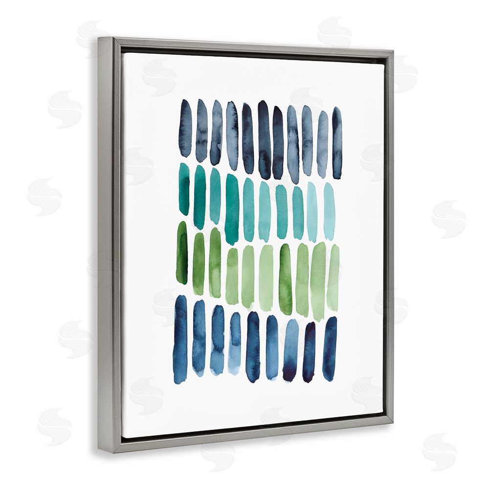 Lisa Nohren Nautical Minimalist Shapes Grey Floating Frame Canvas Wall Art Print