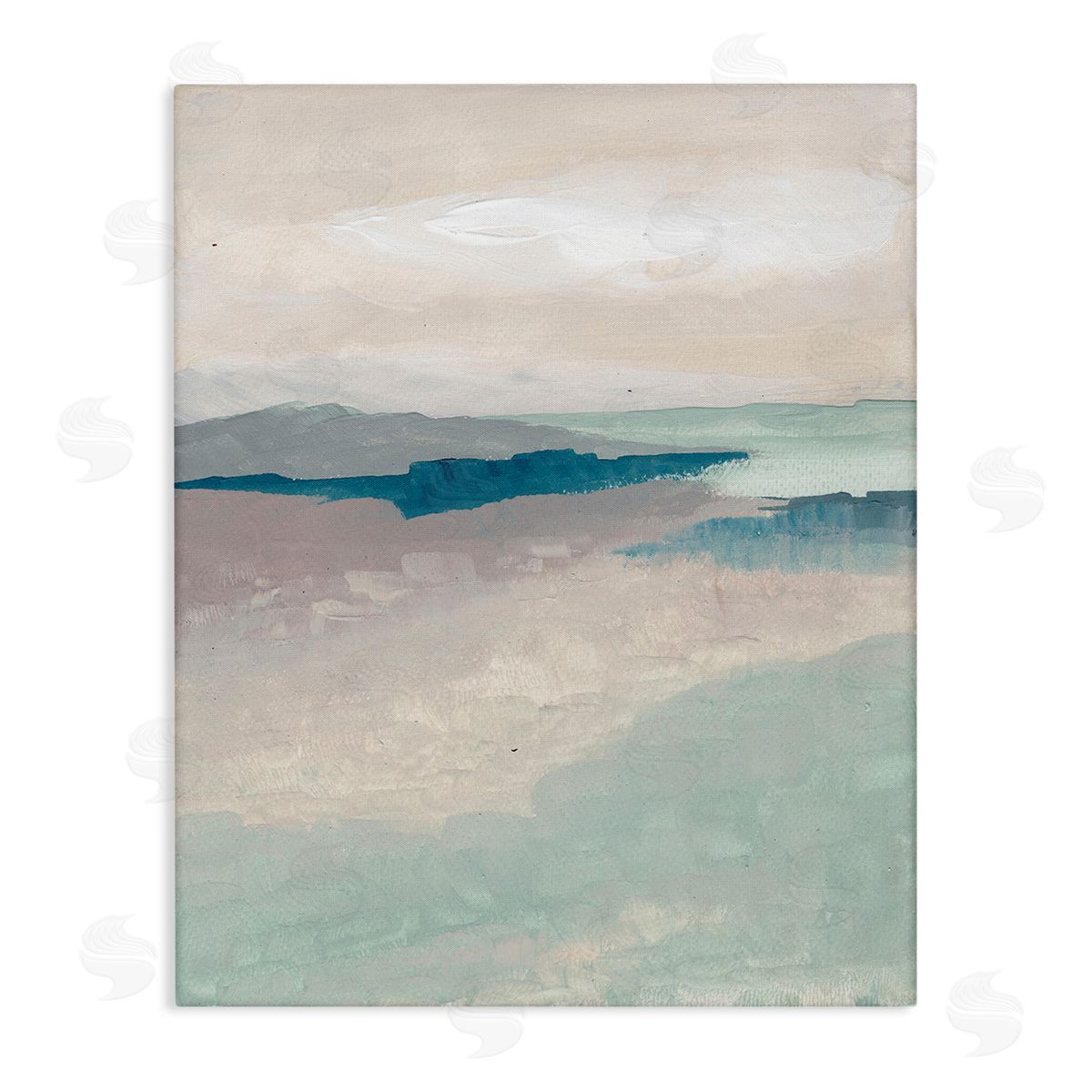 Nikita Jariwala Subtle Horizon Abstract Stretched Canvas Wall Art Print