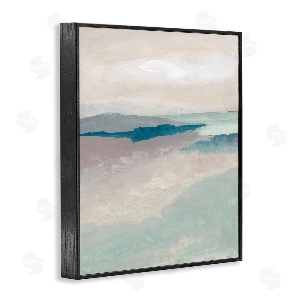 Nikita Jariwala Subtle Horizon Abstract Black Framed Giclee Wall Art Print