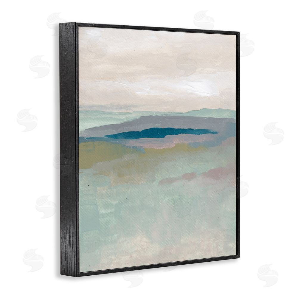 Nikita Jariwala Muted Abstract Beach Landscape Black Framed Giclee Wall Art Print