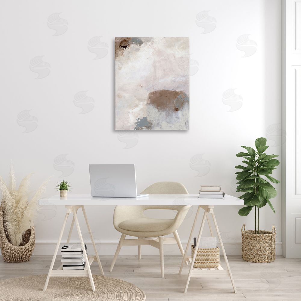 Nikita Jariwala Muted Neutral Painting Canvas Wall Art Print in Room