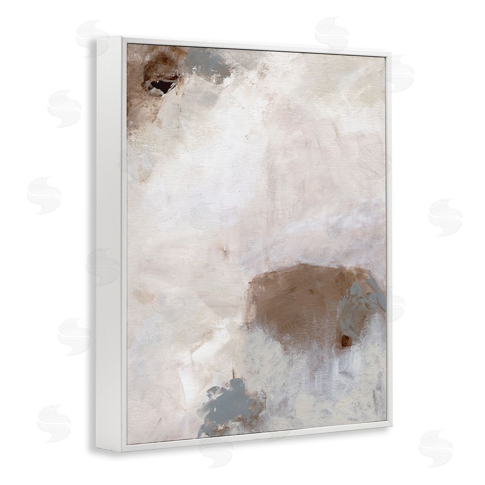 Nikita Jariwala Muted Neutral Painting White Framed Giclee Wall Art Print