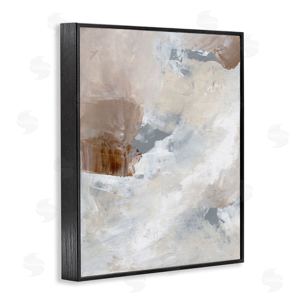 Nikita Jariwala Neutral Subtle Painting Black Framed Giclee Wall Art Print