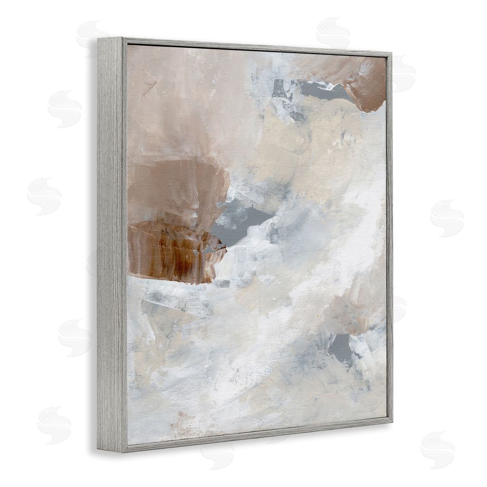 Nikita Jariwala Neutral Subtle Painting Gray Framed Giclee Wall Art Print