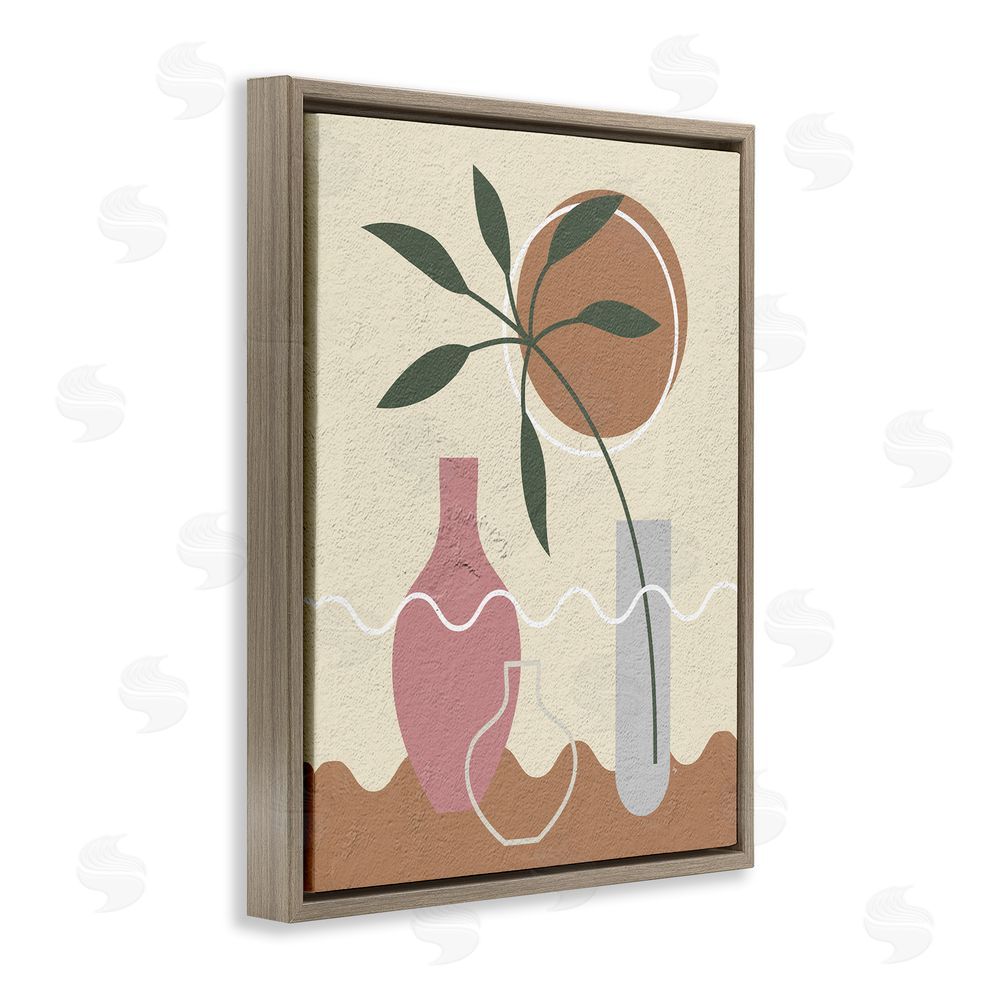Martina Pavlova Boho Vase Still Life Brown Floating Frame Canvas Wall Art Print