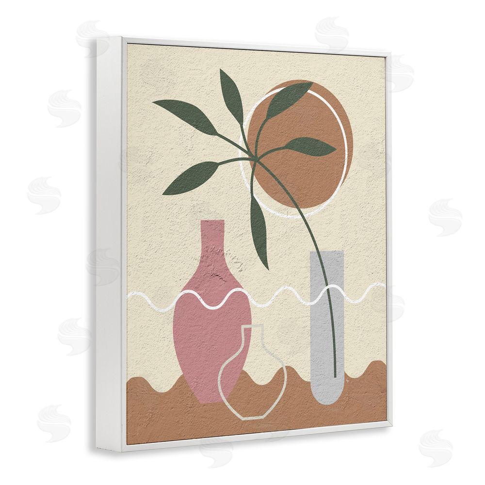Martina Pavlova Boho Vase Still Life White Framed Giclee Wall Art Print