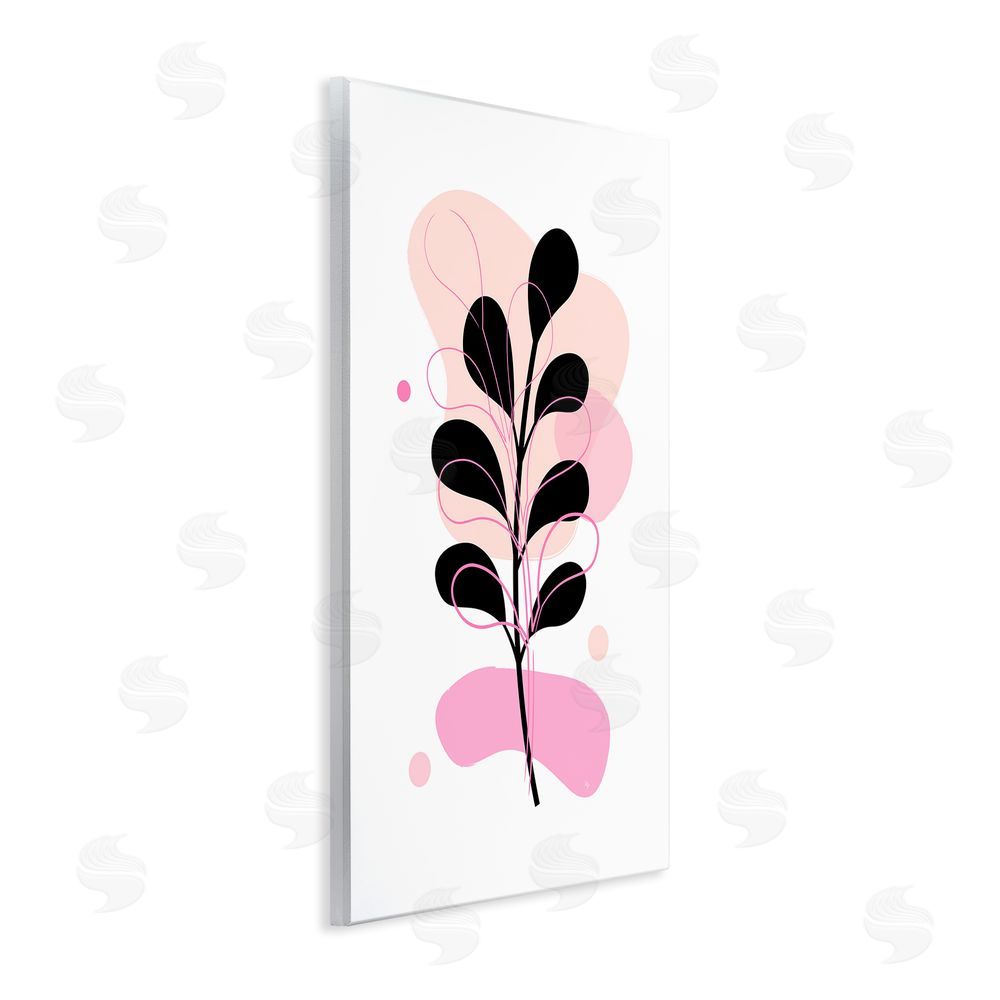 Martina Pavlova Abstract Pink Fern Leaf Wall Plaque Art Print