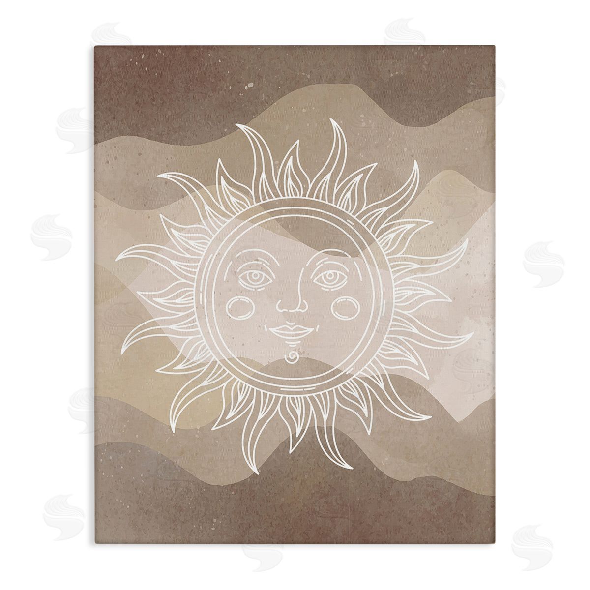 Stupell Studio Boho Celestial Sun Stretched Canvas Wall Art Print